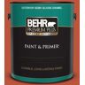 BEHR PREMIUM PLUS 1 gal. #S-G-200 Glowing Firelight Semi-Gloss Enamel Exterior Paint & Primer