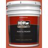 BEHR PREMIUM PLUS 5 gal. #S-G-200 Glowing Firelight Flat Exterior Paint & Primer