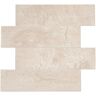 Avant Macadam Beige Stone 11.81 in. x 10.82 in. 3.5mm Stone Peel and Stick Backsplash Tiles (8pcs/7.12 sq.ft Per Case)