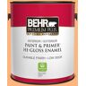 BEHR PREMIUM PLUS 1 gal. #P220-5 Fuzzy Peach Hi-Gloss Enamel Interior/Exterior Paint & Primer