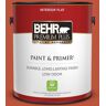 BEHR PREMIUM PLUS 1 gal. #S-G-200 Glowing Firelight Flat Low Odor Interior Paint & Primer