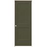 JELD-WEN 32 in. x 80 in. Monroe Juniper Stain Right-Hand Solid Core Molded Composite MDF Single Prehung Interior Door