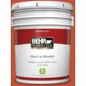 BEHR PREMIUM PLUS 5 gal. #S-G-200 Glowing Firelight Flat Low Odor Interior Paint & Primer