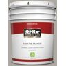 BEHR PREMIUM PLUS 5 gal. #N360-3 Still Gray Flat Low Odor Interior Paint & Primer