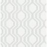 A-Street Prints Burton Silver Modern Ogee Textured Non-pasted Paper Wallpaper