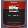 BEHR PREMIUM PLUS 1 qt. #S550-6 Mysterious Night Flat Exterior Paint & Primer