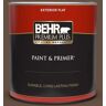 BEHR PREMIUM PLUS 1 qt. #760B-7 Revival Mahogany Flat Exterior Paint & Primer