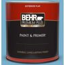 BEHR PREMIUM PLUS 1 qt. #550D-5 Ocean Cruise Flat Exterior Paint & Primer