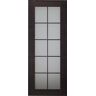 Belldinni 32 in. x 80 in. Avanti Black Apricot Finished Solid Core Wood 10-Lite Frosted Glass Interior Door Slab No Bore