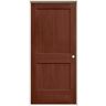 JELD-WEN 36 in. x 80 in. Monroe Amaretto Stain Left-Hand Solid Core Molded Composite MDF Single Prehung Interior Door