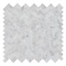 SpeedTiles Ocean White and Gray 12.09 in. x 11.65 in. x 5mm Stone Peel and Stick Wall Mosaic Tile (5.87 sq. ft./Case)