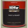 BEHR PREMIUM PLUS 1 qt. #S360-4 Meditation Time Flat Exterior Paint & Primer