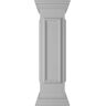 Ekena Millwork End 40 in. x 10 in. White Box Newel Post with Panel, Flat Capital and Base Trim (Installation Kit Included)