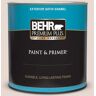 BEHR PREMIUM PLUS 1 qt. #T13-11 Bees Knees Satin Enamel Exterior Paint & Primer