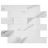 Avant Banff White Marble 10.9 in. x 10.9 in. 4mm Stone Peel and Stick Backsplash Tiles (8pcs/7.28 sq.ft Per Case)