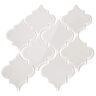 Giorbello Alabaster Arabesque 4 in. x 5 in. x 8mm Glass Backsplash and Wall Tile (7 sq. ft. / case)