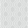 A-Street Prints Burton Pewter Modern Ogee Textured Non-pasted Paper Wallpaper