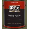 BEHR PREMIUM PLUS 1 gal. #T11-16 Fjord Flat Exterior Paint & Primer