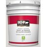 BEHR PREMIUM PLUS 5 gal. #N360-1 Seagull Gray Hi-Gloss Enamel Interior/Exterior Paint & Primer