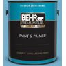 BEHR PREMIUM PLUS 1 gal. #550D-5 Ocean Cruise Satin Enamel Exterior Paint & Primer