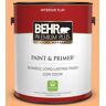 BEHR PREMIUM PLUS 1 gal. #P220-5 Fuzzy Peach Flat Low Odor Interior Paint & Primer