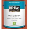 BEHR PREMIUM PLUS 1 gal. #S-G-200 Glowing Firelight Satin Enamel Low Odor Interior Paint & Primer