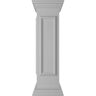 Ekena Millwork Corner 40 in. x 10 in. White Box Newel Post with Panel, Peaked Capital and Base Trim (Installation Kit Included)