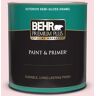 BEHR PREMIUM PLUS 1 qt. #P150-1 Blowing Kisses Semi-Gloss Enamel Exterior Paint & Primer