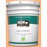 BEHR PREMIUM PLUS 5 gal. #P220-5 Fuzzy Peach Semi-Gloss Enamel Low Odor Interior Paint & Primer