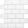 Avant Splash White with Gray Grout 12 in. x 12 in. 2.5mm PVC Peel and Stick Tile (6.8 sq. ft./8 pcs Per Case)