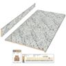 Hampton Bay 8 ft. Straight Laminate Countertop Kit Included in Textured White Ice Granite with Eased Edge and Backsplash