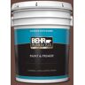 BEHR PREMIUM PLUS 5 gal. #S-G-740 Brown Eyes Satin Enamel Exterior Paint & Primer