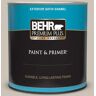 BEHR PREMIUM PLUS 1 qt. #720C-3 Wheat Bread Satin Enamel Exterior Paint & Primer