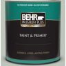 BEHR PREMIUM PLUS 1 qt. #700E-3 Contemplation Semi-Gloss Enamel Exterior Paint & Primer