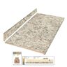 Hampton Bay 4 ft. Straight Laminate Countertop Kit Included in Textured Typhoon Ice with Eased Edge and Backsplash