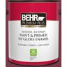 BEHR PREMIUM PLUS 1 gal. #BIC-51 July Ruby Hi-Gloss Enamel Interior/Exterior Paint & Primer