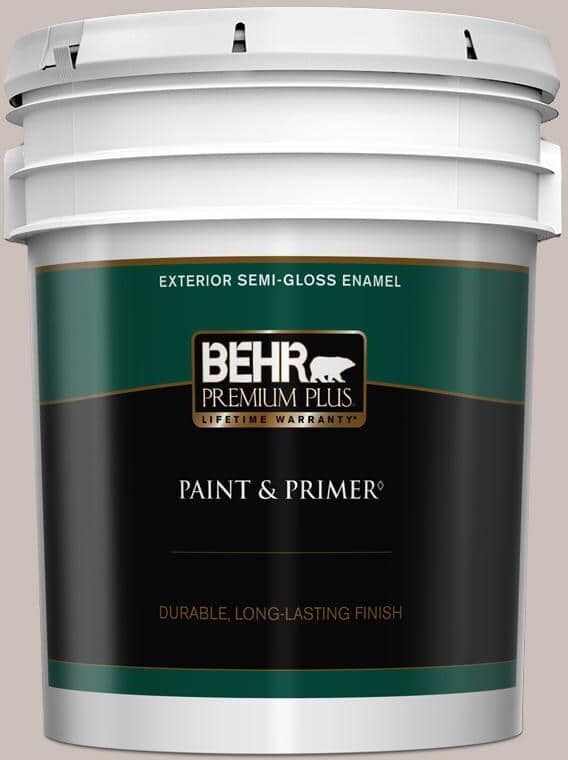 BEHR PREMIUM PLUS 5 gal. #780A-3 Down Home Semi-Gloss Enamel Exterior Paint & Primer