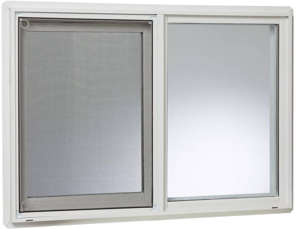 TAFCO WINDOWS 31.75 in. x 21.75 in. Left-Hand Single Sliding Vinyl Window with Dual Pane Insulated Glass - White