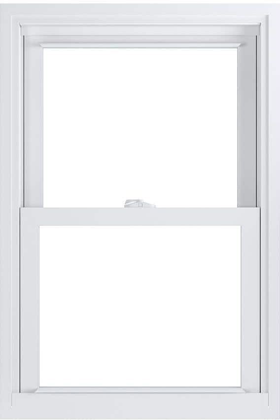 American Craftsman 23.75 in. x 35.25 in. 70 Pro Series Low-E Argon Glass Double Hung White Vinyl Replacement Window, Screen Incl