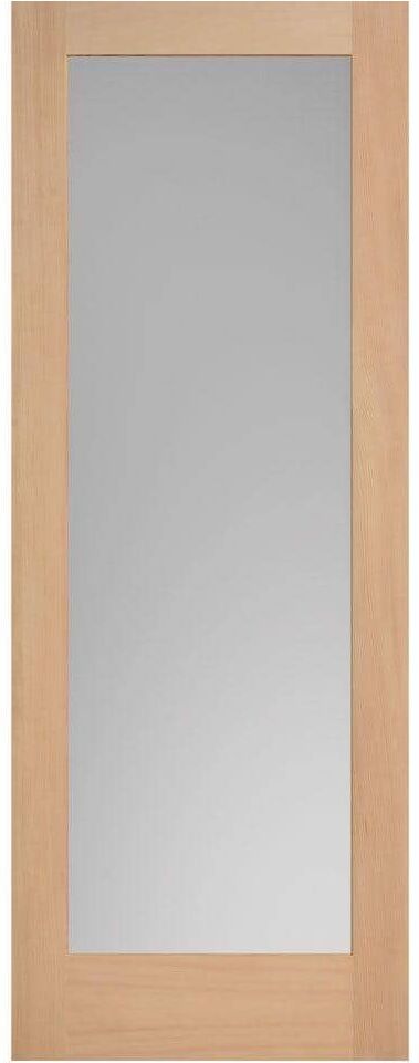 Masonite 40 in. x 84 in. Maple Veneer 1-Lite Solid Wood Interior Barn Door Slab