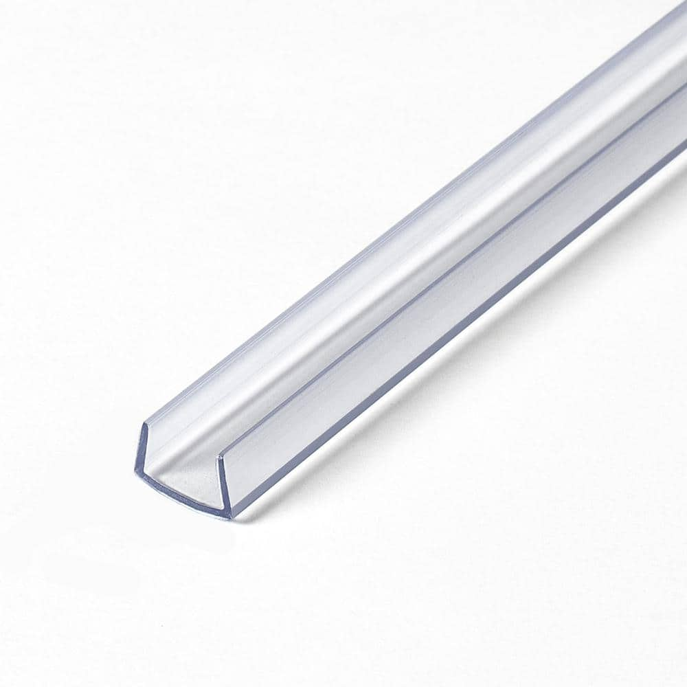 Outwater 1/4 in. D x 3/8 in. W x 36 in. L Clear PVC Plastic U-Channel Moulding Fits 3/8 in. Board, (4-Pack)