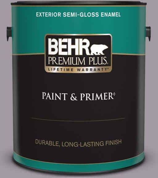 BEHR PREMIUM PLUS 1 gal. #N570-3 Art Nouveau Glass Semi-Gloss Enamel Exterior Paint & Primer