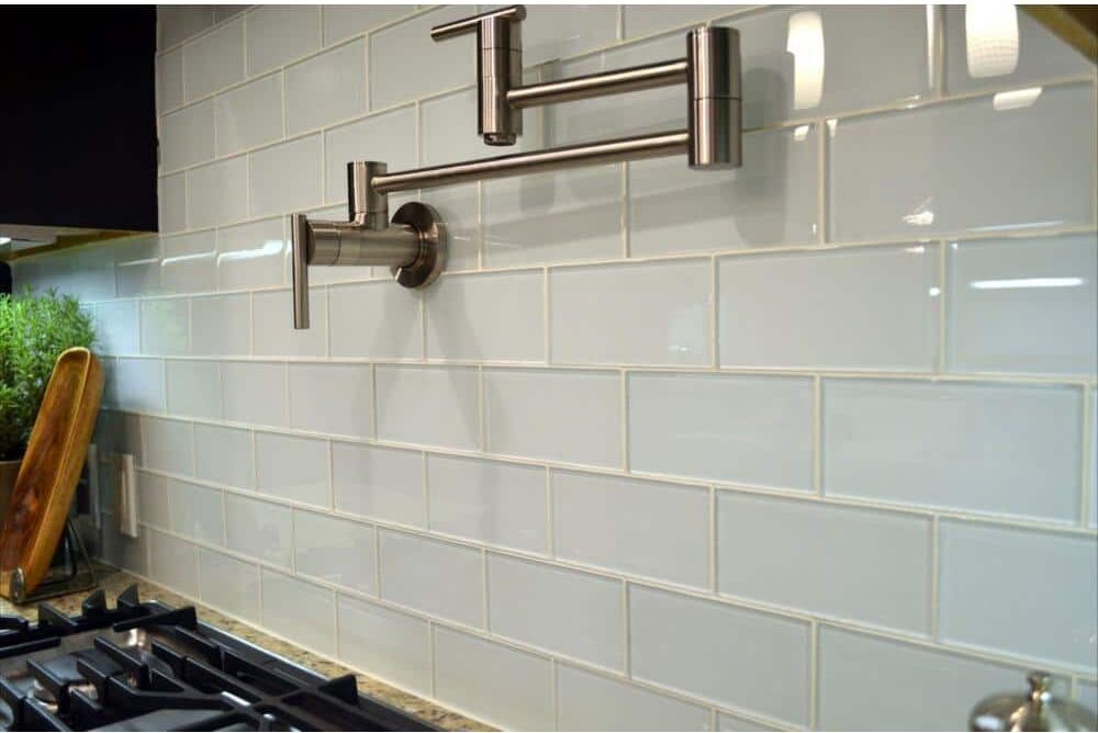 Art3dwallpanels 6 in. D x 3 in. W x 1/6 in. H Peel and Stick Glass Backsplash Tile for Kitchen in White Subway Tile