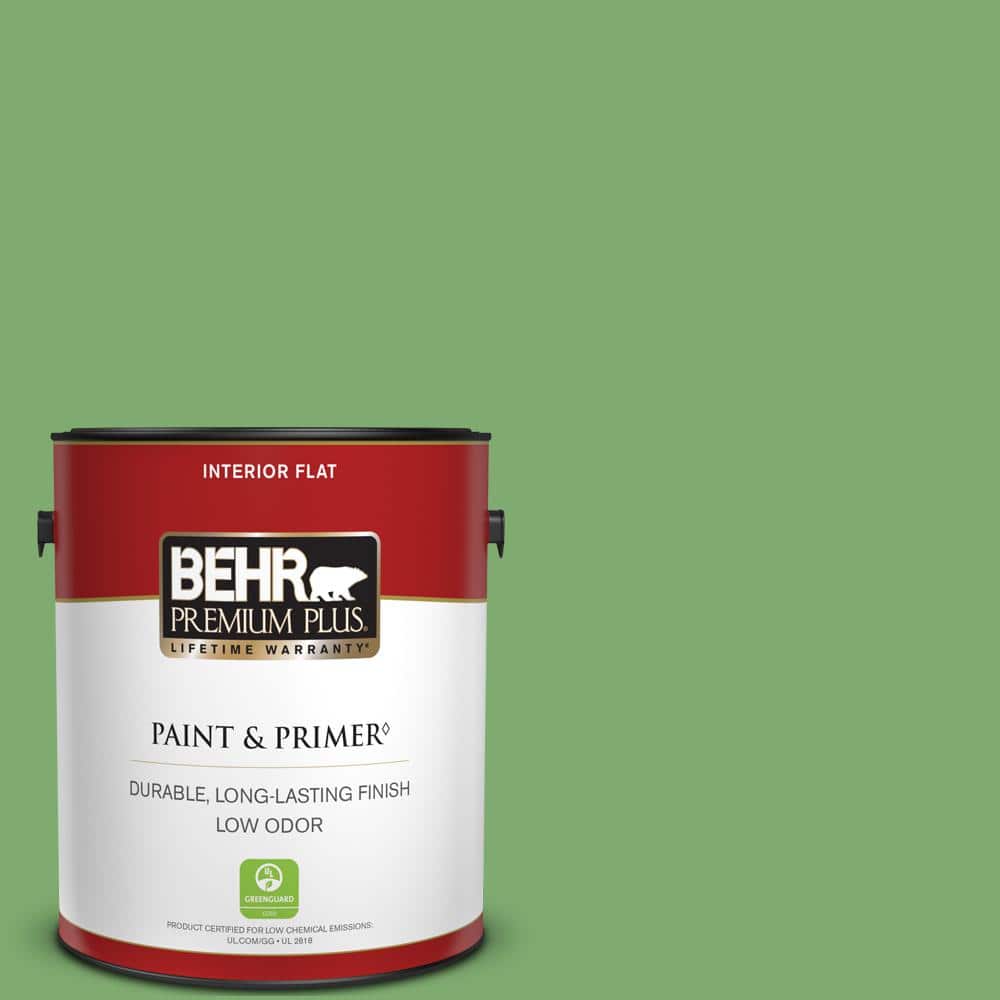 BEHR PREMIUM PLUS 1 gal. #M390-5 Sage Garden Flat Low Odor Interior Paint & Primer