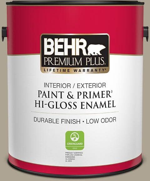 BEHR PREMIUM PLUS 1 gal. #730D-4 Garden Wall Hi-Gloss Enamel Interior/Exterior Paint & Primer