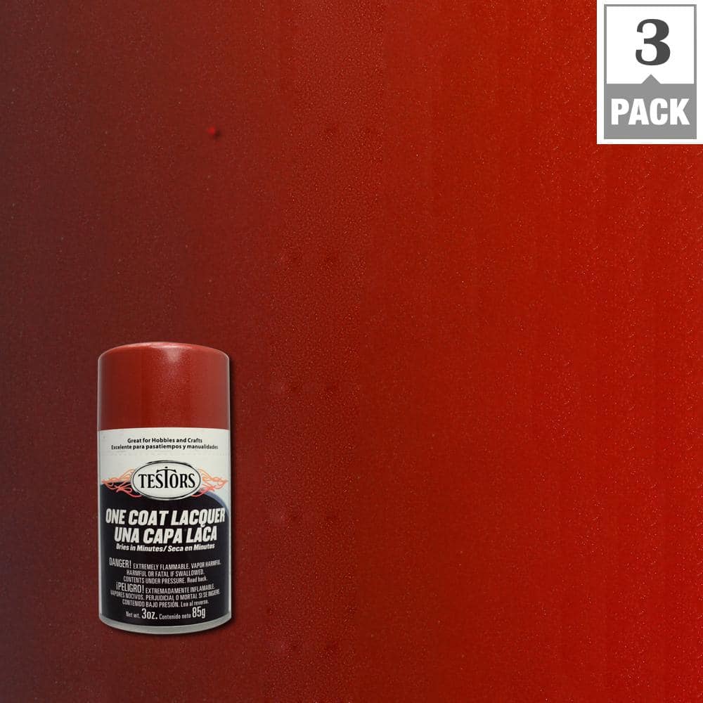 Testors 3 oz. Mythical Maroon Lacquer Spray Paint (3-Pack)