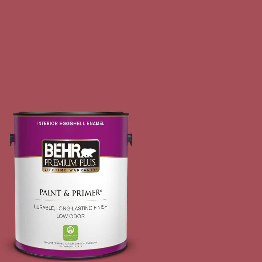 BEHR PREMIUM PLUS 1 gal. Home Decorators Collection #HDC-FL15-02 Cranberry Jam Eggshell Enamel Low Odor Interior Paint & Primer
