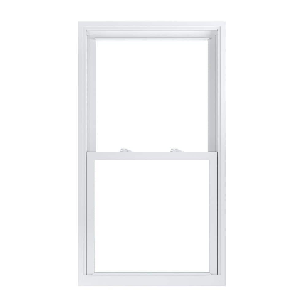 American Craftsman 29.75 in. x 53.25 in. 70 Pro Series Low-E Argon Glass Double Hung White Vinyl Replacement Window, Screen Incl