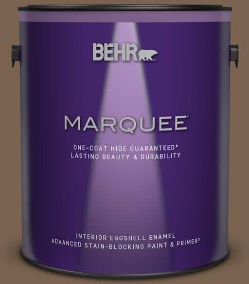 BEHR MARQUEE 1 gal. #N260-7 Folk Guitar One-Coat Hide Eggshell Enamel Interior Paint & Primer