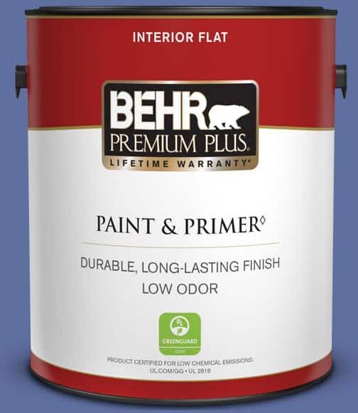 BEHR PREMIUM PLUS 1 gal. #610B-6 Stained Glass Flat Low Odor Interior Paint & Primer